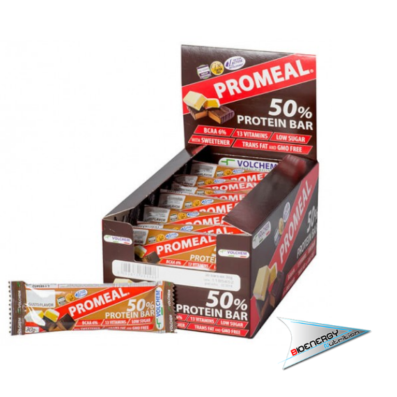 Volchem-PROMEAL ® PROTEIN 50% (Conf. 30 barrette proteiche da 30 gr)   Yogurt (ricoperta di cioccolato bianco)  